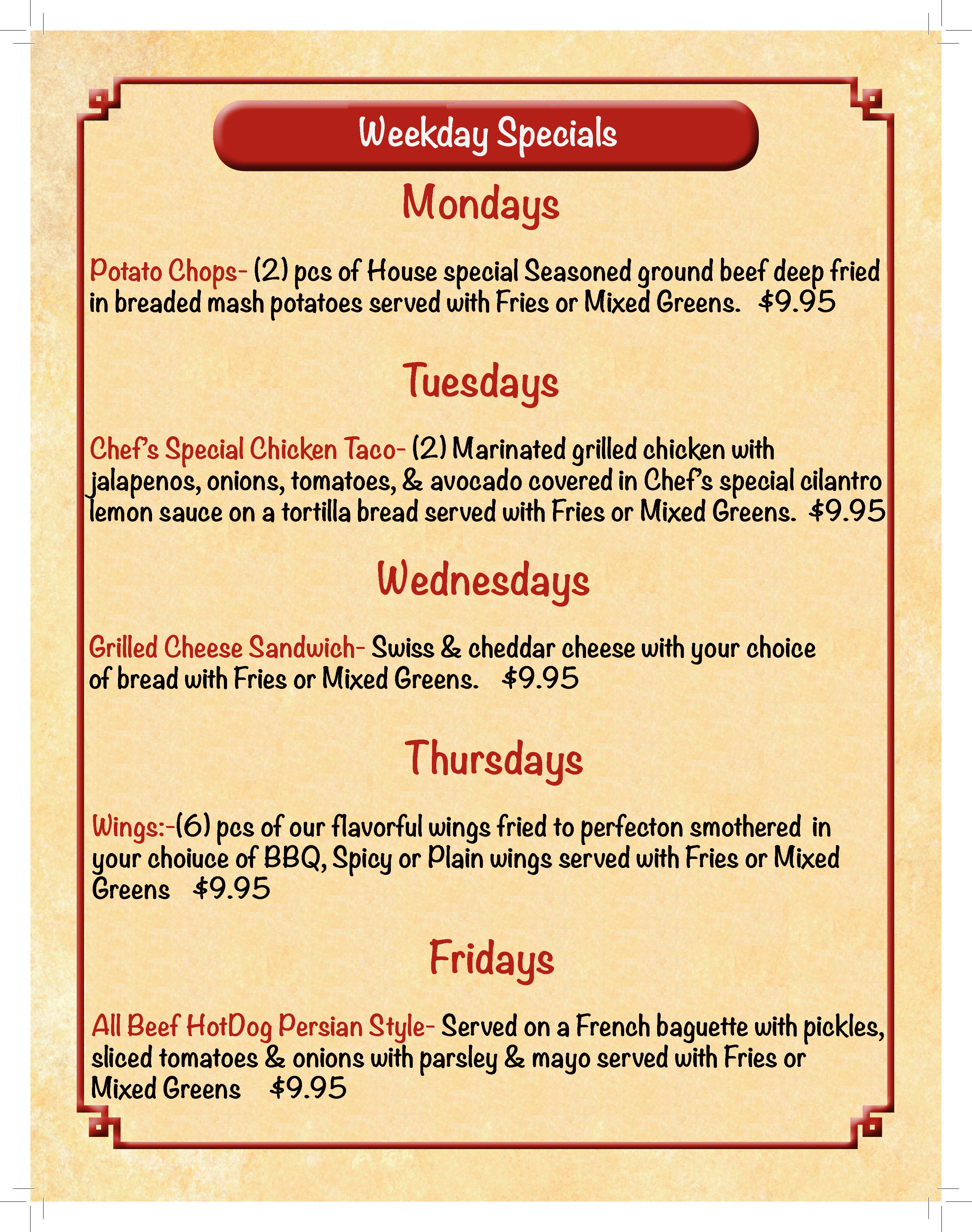 Daily Specials The Baker Bakery & Cafe Bakery in Woodland Hills, CA